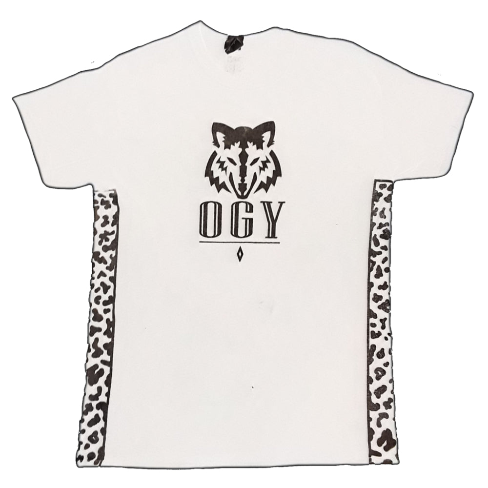 OGY Wolf Leopard Tee - White - OGY MOB